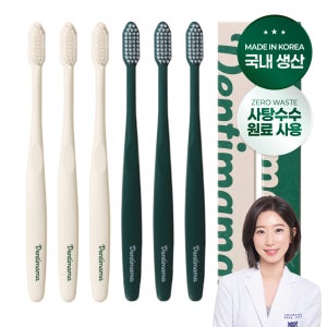 [치과의사 직접 개발] 덴티마마 이중미세모 프레쉬어스 칫솔 1개입, 6개