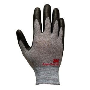 3M NBR 폼코팅 장갑 슈퍼그립200 그레이 오렌지 10켤레 안전장갑 터치 장갑