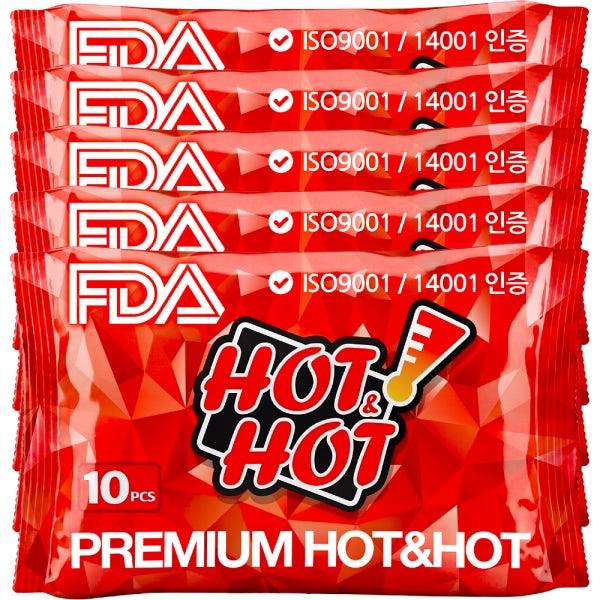 프리미엄 핫앤핫 핫팩 RED 95g+안전한 FDA/14001(환경)