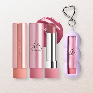 [모카피치] 3CE 글레이지 립 글로우 3.2g 듀오 (+글레이지 키링)