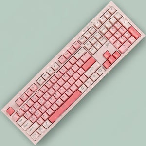 사무실 기계식 키보드 무소음 저소음 풀배열 키보드 보글보글 핑크 유무선 키보드 맥호환