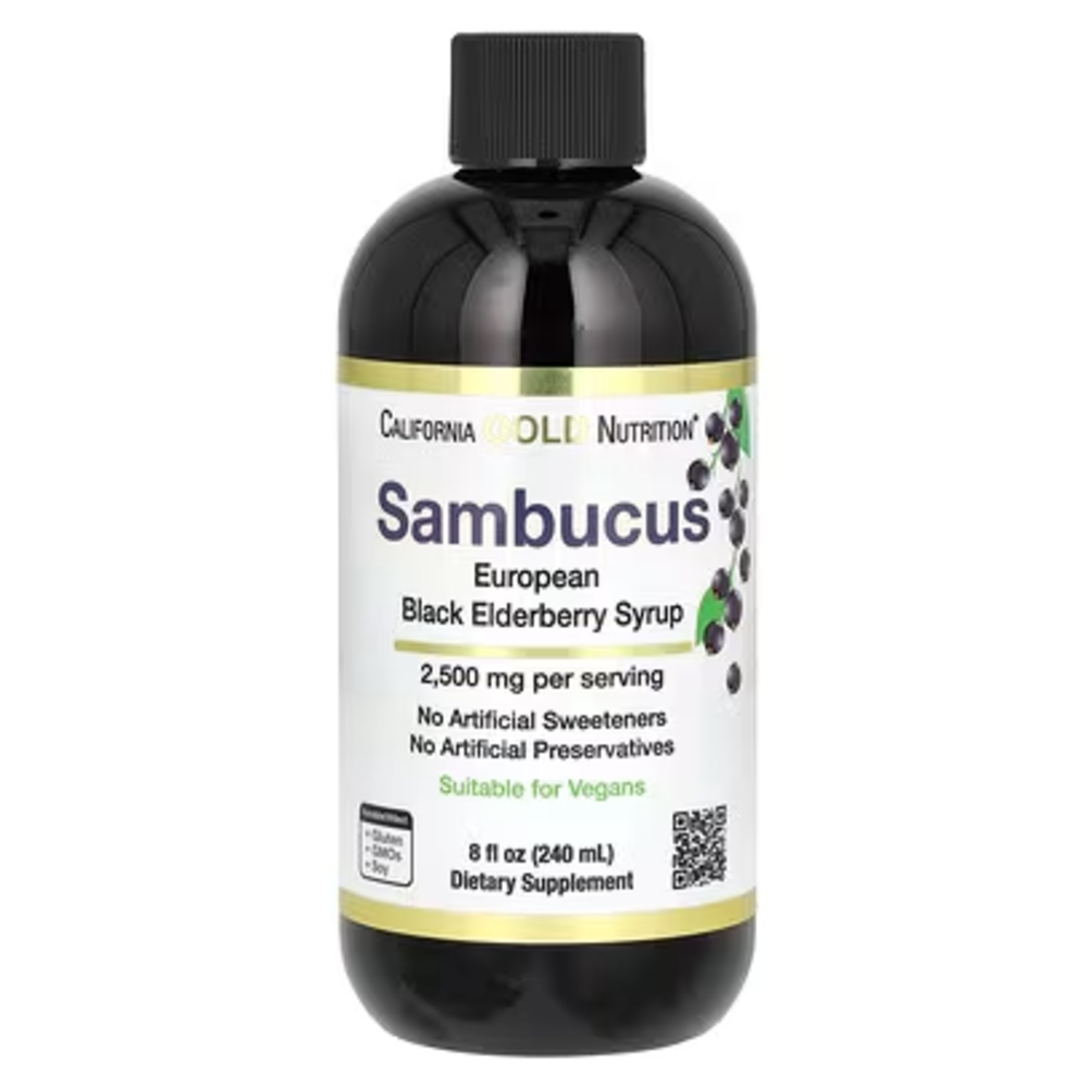 캘리포니아<b>골드</b>뉴트리션 삼부커스 유러피언 블랙 엘더<b>베리</b> 시럽 240ml