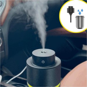 차량용 USB 미니가습기 200ml LED 무드램프 리필필터