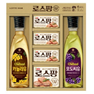 설날 추석 스팸선물세트 로스팜 햄 통조림 캔 명절 종합선물 전용 종이쇼핑백 포함