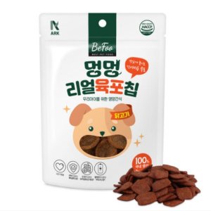 베푸 멍멍리얼육포칩 닭고기 50g 애견 과자