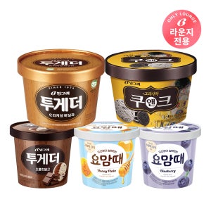 [라운지 전용] 빙그레 아이스크림 파인트 세트(총 5개)