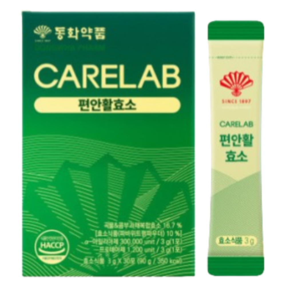 동화약품 케어랩 편안활효소 곡물 탄수화물 분해 30포