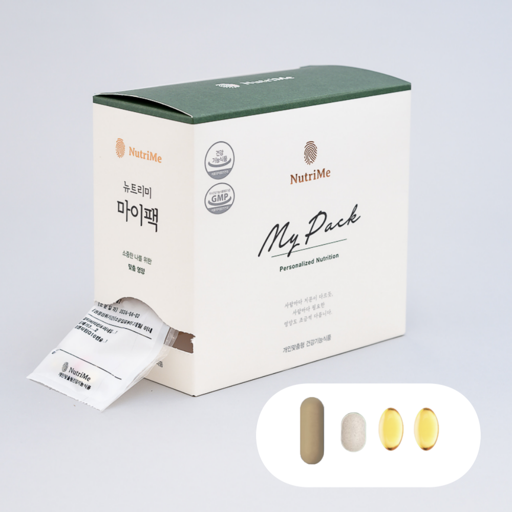 수험생영양관리 <b>뉴트</b>리미 마이팩 30포, 1개월분 멀티비타민미네랄 테아닌 오메가3 한포영양제 멀티팩 [맞춤형 건강기능식품]