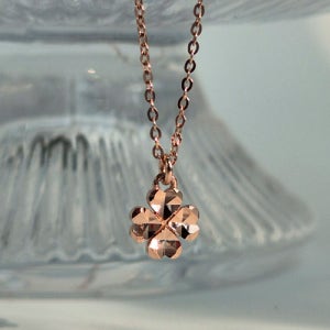 14k 18k 행운의 데일리 코디 컷팅 미니 네잎 클로버 목걸이