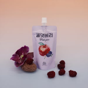 올댓베리 청송 블랙베리 복분자 사과즙 120ml, 120개
