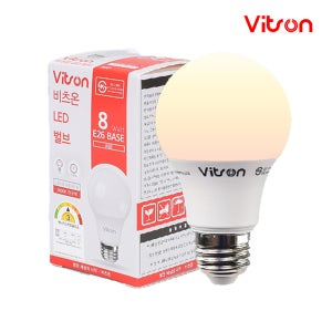 비츠온 LED 벌브 전구 A60 8W, 전구색, 30개