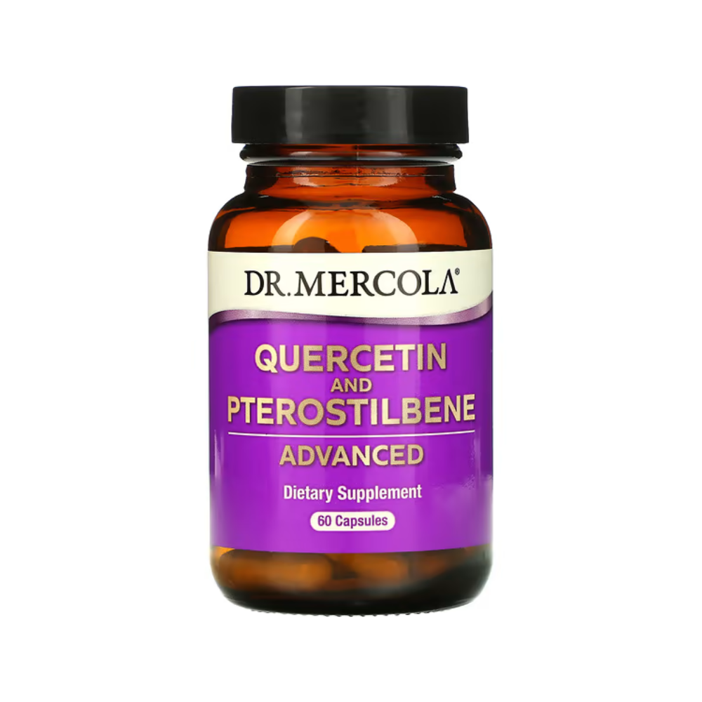 <b>Dr Mercola</b> <b>닥터 머콜라</b> 퀘르세틴 &amp; 프테로스틸벤 어드밴스드 60 캡슐