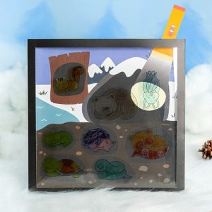 팝업북 겨울잠자는동물찾기 만들기키트 겨울미술놀이