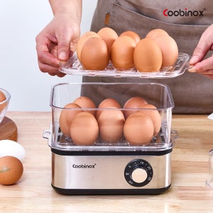 쿠비녹스 2단 계란찜기 삶는기계 계란 삶기 에그쿠커