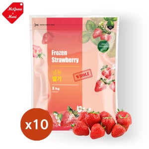 맥그로우앤마리 손질 과일 냉동 딸기 (페루산) 1kg, 10개