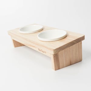 딩동펫 반려동물 클래식 도자기 원목식탁세트 2구