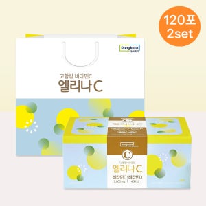 동국제약 엘리나C 고함량 분말 비타민씨 2000mg 레몬맛 120포, 2개