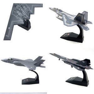 전투기 모형 피규어 장난감 굿즈 다이캐스트 고급형 스텔스 전투기 폭격기 F-22 B-2 F-35B SR-71 비행기 군용기