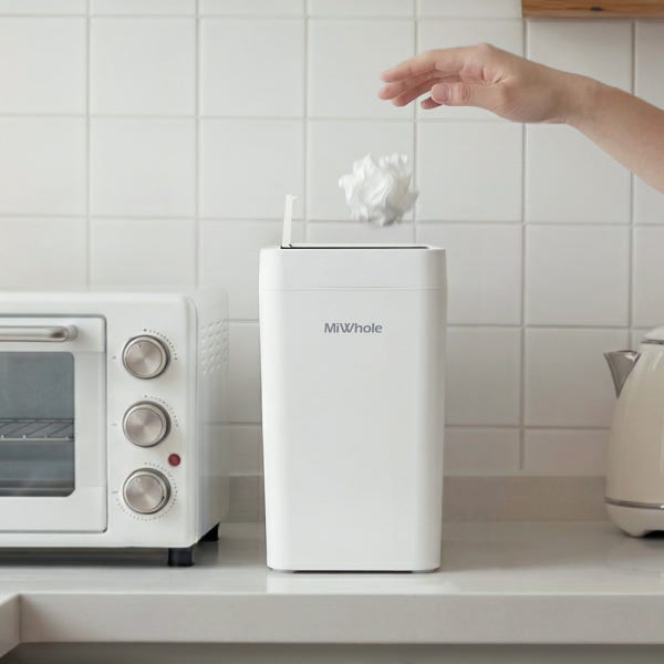 미홀 ECO 스마트휴지통 10L 미니 냄새차단 봉투자동설치