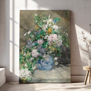 피에르 오귀스트 르누아르 인테리어 명화 그림 봄 꽃다발 18호 50x70cm 캔버스액자