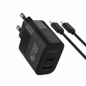 [아이리버] 45W 2포트 초고속 충전기 블랙 IHA-PD45WDS C타입 케이블미포함