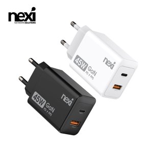 [NEXI] 넥시 C타입 초고속 충전기 PD PPS 45W GaN 흰색 NX1481