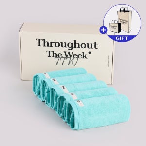 TTW 시그니처 타올 세트 30수 고중량 모달 호텔타올 수건선물세트 250g, 티파니, 5장