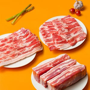 설렘한입 냉동 스페인산 듀록 삼겹살 1kg 구이 대패 수육용