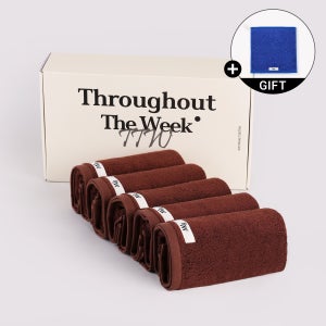 TTW 시그니처 타올 세트 30수 고중량 모달 호텔타올 수건선물세트 250g, 모카, 5장