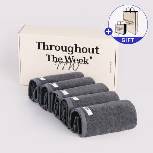 TTW 시그니처 타올 세트 30수 고중량 모달 호텔타올 수건선물세트 250g, 스톤, 5장
