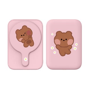 보바 라인프렌즈 미니니 고속 무선 충전 맥세이프 보조배터리 5000mAh 핑크