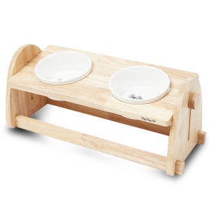 딩동펫 반려동물 식기 아치 각도 높이조절 식기 2구 도자기