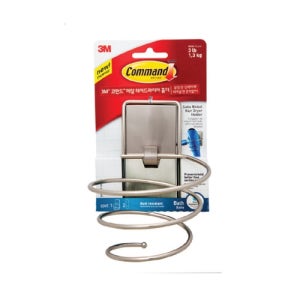 3M 코맨드BATH39-SN-ES 메탈 헤어드라이 홀더