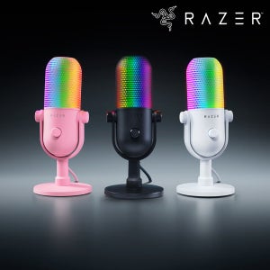 레이저 게이밍 마이크 세이렌 크로마 ASMR 디스코드 유튜브 컴퓨터 콘덴서 먹방 USB PC 스트리밍 녹음용 방송용