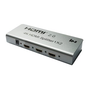 [IN-NETWORK] HDMI2.0 분배기 TV 컴퓨터 듀얼 모니터 확장 1:2 유전원 IN-20HD102