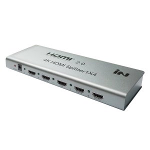 [IN-NETWORK] HDMI2.0 분배기 TV 컴퓨터 듀얼 모니터 확장 1:4 유전원 IN-20HD104