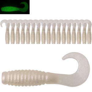 캣츠크로우 CTD 그럽웜 꺽지 송어웜 볼락 미끼 029 펄 실버, 3.8cm(1.5인치)