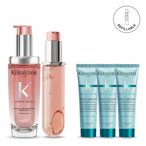 [염색모발용] 케라스타즈 크로마 압솔뤼 헤어 오일 75ml + 리필 75ml 세트 (+시몽 테르미크 30ml 3개)