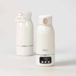 에디슨 무선 휴대용 분유 보온병 2개 / 외출용 여행용 원터치 텀블러 분유포트 500ml