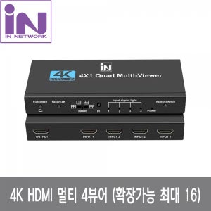 [IN-NETWORK] HDMI 1.4 멀티뷰어 모니터 화면 분할 4:1 IN-4KHSW4V