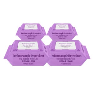 무로 퍼퓸 앰플 건조기시트 화이트 머스크향 화이트머스크, 80매, 4개