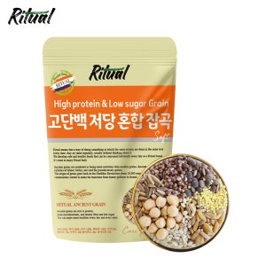 리투알 고단백 저당 혼합 잡곡 소프트 1kg 귀리 현미 수수 렌틸콩 기장 찰보리 카무트 파로 병아리콩