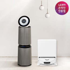 [카드 10% 할인] LG전자 코드제로 로보킹 AI 올인원 로봇청소기 + 퓨리케어 알파공기청정기 2단 세트 (B93BHB+AS335NSAC)