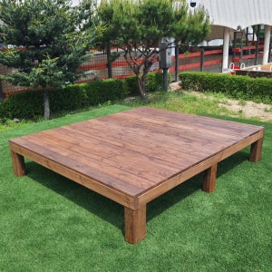 평상 야외테이블 평상마루 원목 조립식 들마루 정원테라스 데크 세트