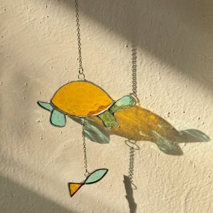 [스테인드글라스/유리공예] 유리이야기 미니미 거북이 썬캐처