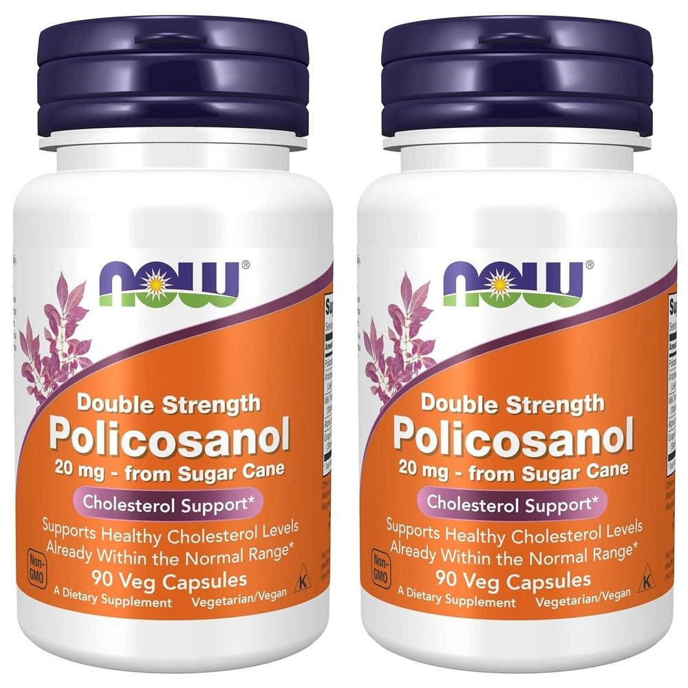 <b>나우푸드 폴리코사놀</b> 20mg 베지 캡슐 90정 2개 고약사 폴리코사민 Policosanol
