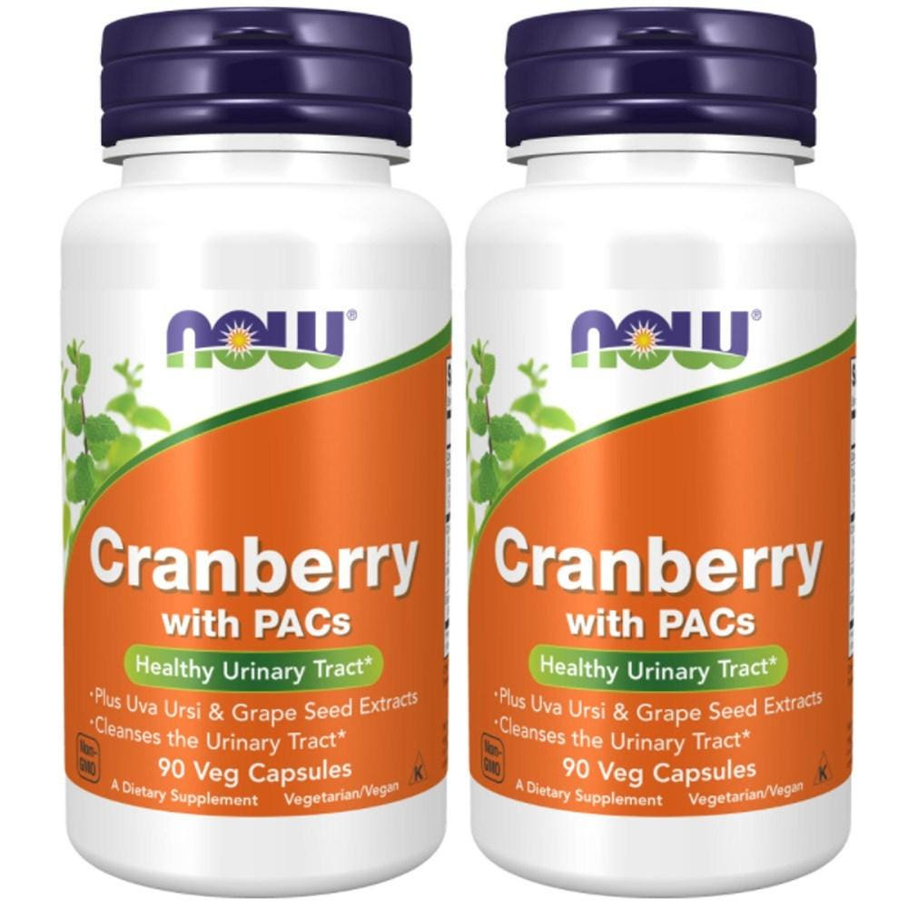 <b>나우푸드 크랜베리</b> PACs 베지 캡슐 90정 2개 크랜베리 cranberry