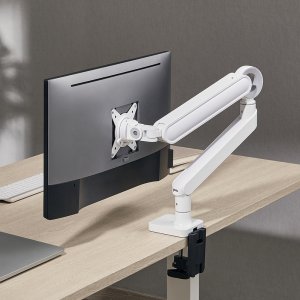 BMA02-012 책상용 흰색 모니터암 거치대 스탠드 17-35인치