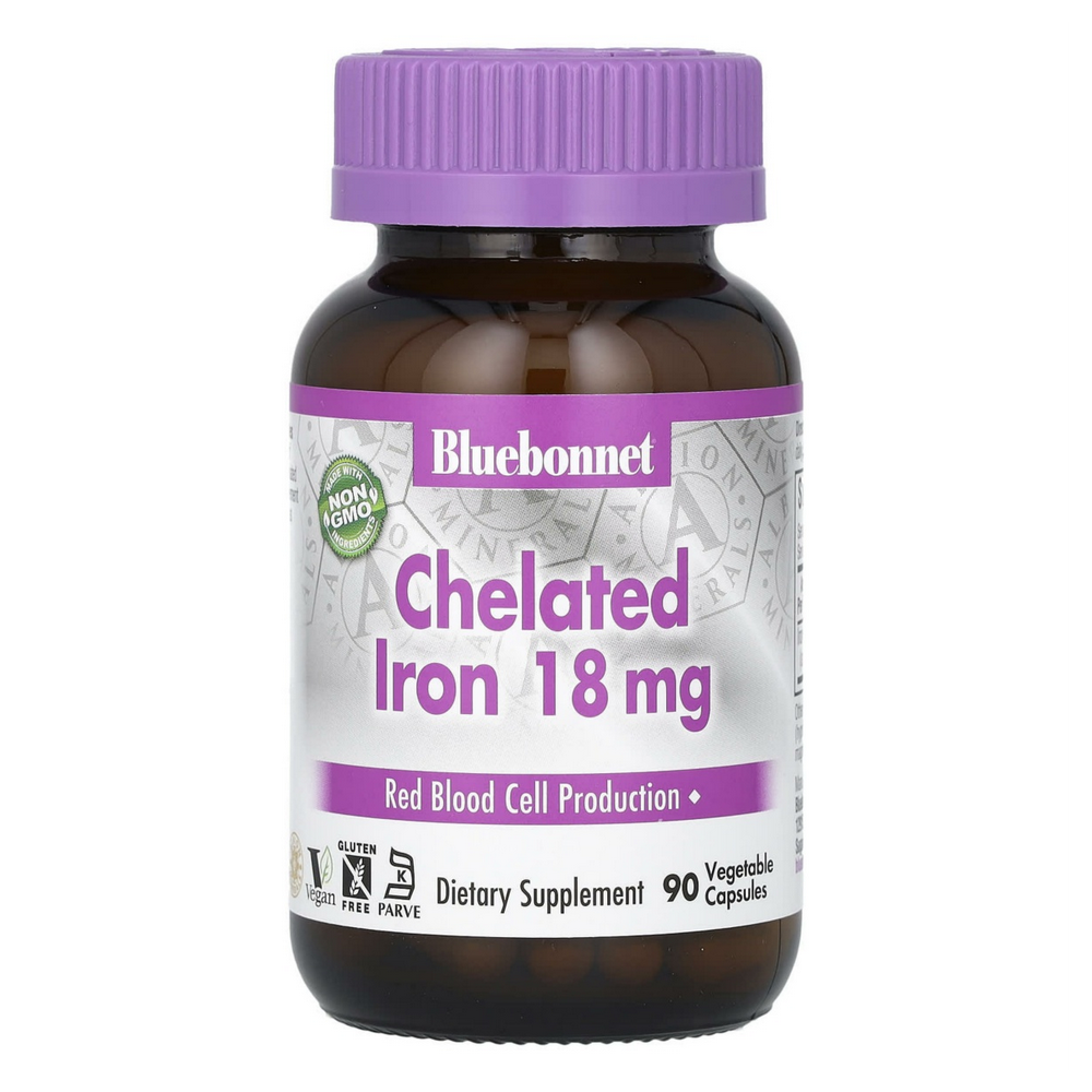블루보넷뉴트리션 <b>킬레이트 아이언</b> 철분 18mg 90베지터블캡슐