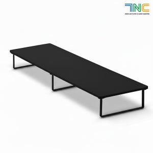 7NC 24B 듀얼 모니터받침대 높은 서랍형 받침 1000mm, 블랙 /눈높이11cm